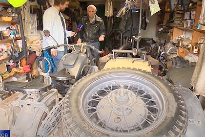 В Пскове россиянин смог восстановить раритетный мотоцикл 1941 года
